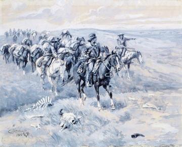 The First Trappers Artwork by Frederic Remington
