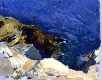 The Sea at Ibiza (study for 'The Smugglers) Artwork by Joaquin Sorolla y Bastida