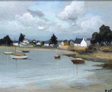 Evening In Port Navelo, Brittany Artwork by Marcel Dyf