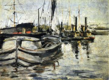 New York Harbor Artwork by John Twachtman