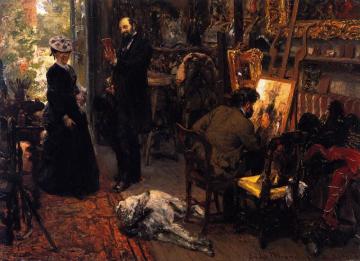 Meissonier In His Studio At Poissy Artwork by Adolph von Menzel