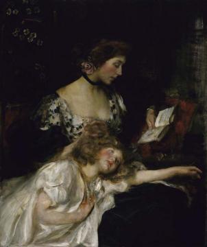 Mother and Child Artwork by Sir James Jebusa Shannon