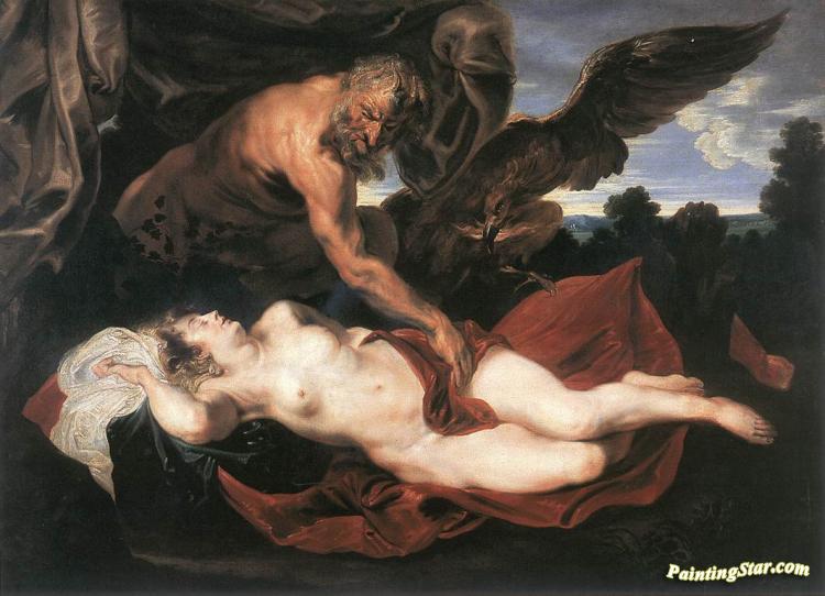 Jupiter and Antiope Artwork by Anthony van Dyck