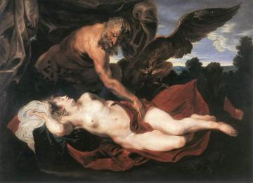 Jupiter and Antiope Artwork by Anthony van Dyck