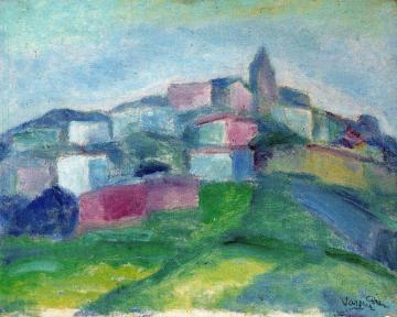 Pueblecito En La Hora Rosa Artwork by Daniel Vazquez Diaz