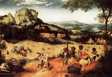 Haymaking (July) Artwork by Pieter Bruegel the Elder