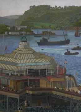 Plymouth Pier from the Hoe Artwork by Charles Ginner