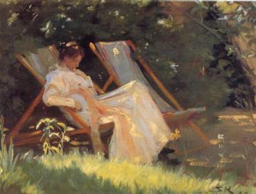 Marie in the Garden Artwork by Peder Severin Kroyer