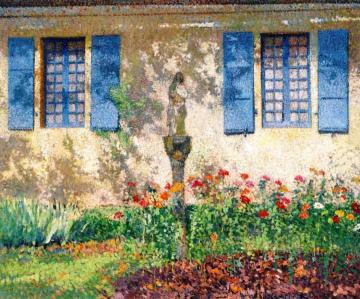 Flower Bed in front of the Windows at Marquayrol, in Labastide du Vert Artwork by Henri Martin