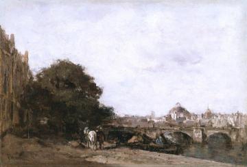View of the Tiber River with Hadrian's Villa Artwork by Jacob Maris
