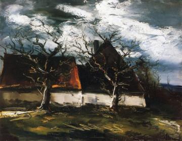 View Of A Village Artwork by Maurice De Vlaminck