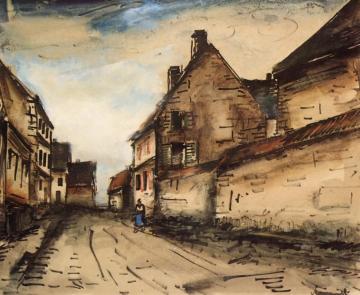 Village Street Artwork by Maurice De Vlaminck