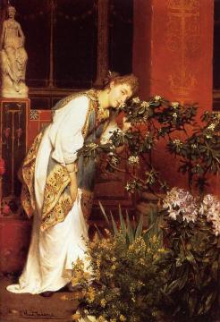 In the Peristyle Artwork by Sir Lawrence Alma Tadema