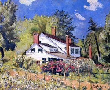 Cottage in West Caldwell Artwork by Richard Haley Lever
