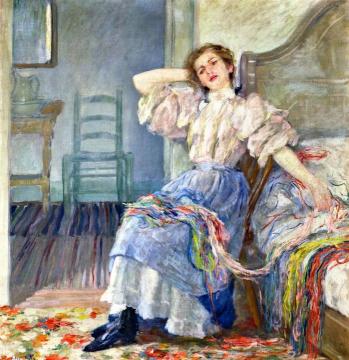 Reminiscing Artwork by Robert Lewis Reid