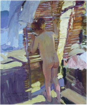 Inquisitive child Artwork by Joaquin Sorolla y Bastida