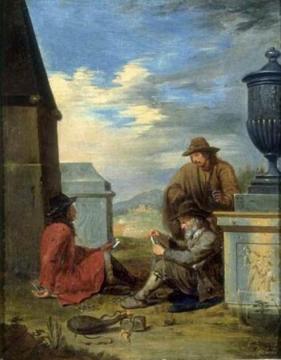 The Card Players Artwork by French School