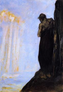 Moses On Mount Nebo Looking At The Promised Land Artwork by Lesser Ury