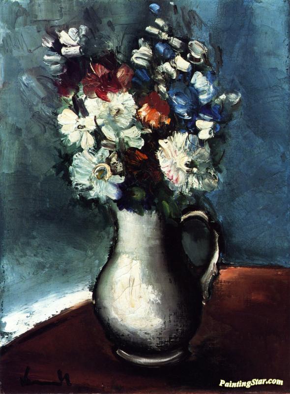 Vase Of Flowers With Handle Artwork by Maurice De Vlaminck