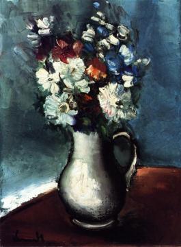 Vase Of Flowers With Handle Artwork by Maurice De Vlaminck