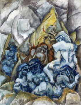Figures in a Landscape Artwork by Max Weber