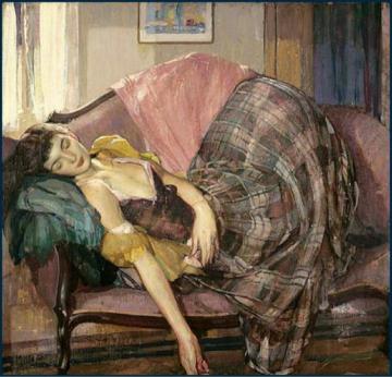 Girl Sleeping Artwork by Richard Edward Miller