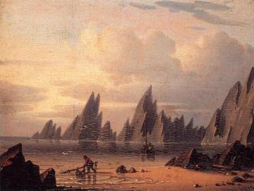 Needles, Rocks and Shore, Isle of Wight Artwork by Robert Salmon