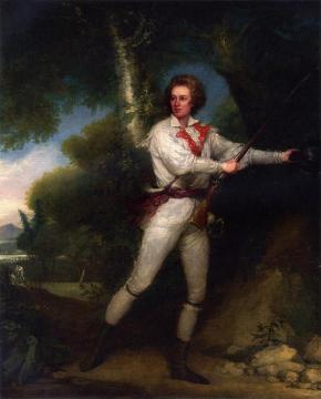 Portrait of Captain Samuel Blodget in Rifle Dress Artwork by John Trumbull