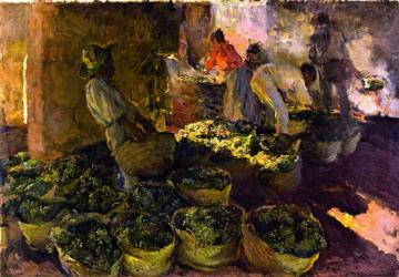Elaboración de la pasa (Jávea) Artwork by Joaquin Sorolla y Bastida