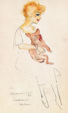 Woman With Dog Artwork by Kees Van Dongen