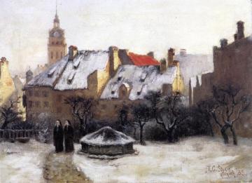 Winter Afternoon - Old Munich Artwork by Theodore Clement Steele