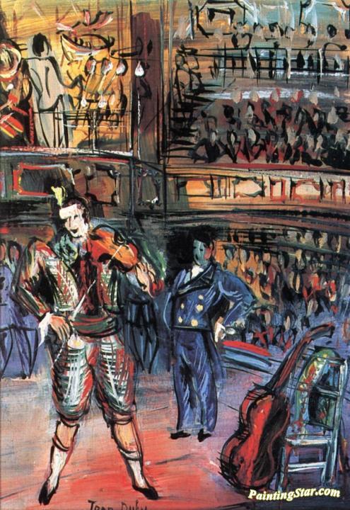 Circus, Clown Musicians Artwork by Jean Dufy