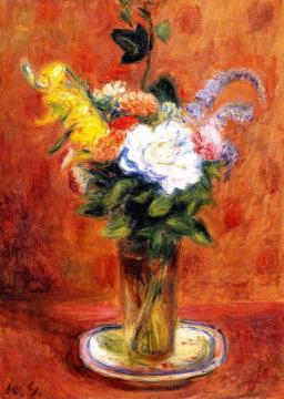 White Rose and Other Flowers Artwork by William James Glackens
