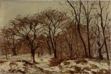 Chestnut Orchard in Winter Artwork by Camille Pissarro