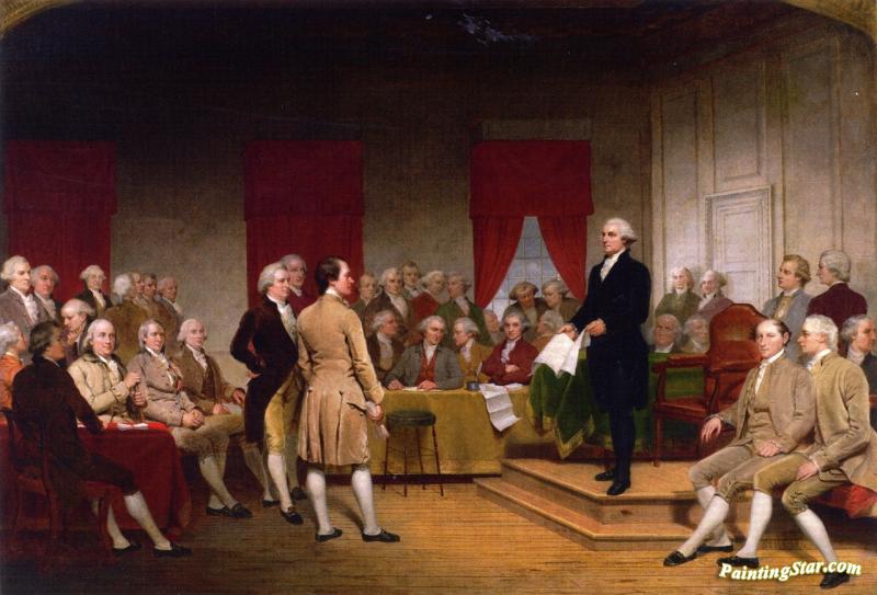 Washington As Statesman At The Constitutional Convention Artwork by Junius Brutus Stearns
