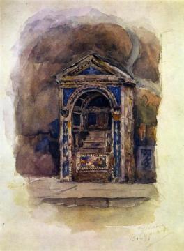 Pompeii. A Mosaic-inlaid Fountain Artwork by Vasili Ivanovich Surikov