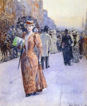 New York Street Scene Artwork by Frederick Childe Hassam