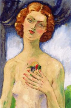 Young Woman With Bouquet Of Flowers Artwork by Kees Van Dongen