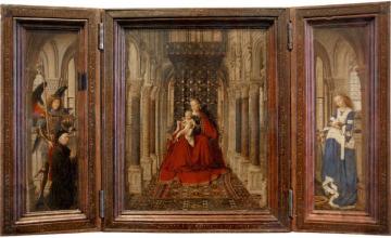 Virgin And Child With St Michael And St Catherine And A Donor Artwork by Jan van Eyck