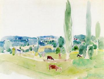 Landscape of Montfort-l'Amaury Artwork by Raoul Dufy