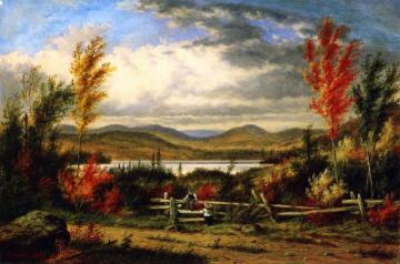 Lac Laurent: Autumn Artwork by Cornelius Krieghoff