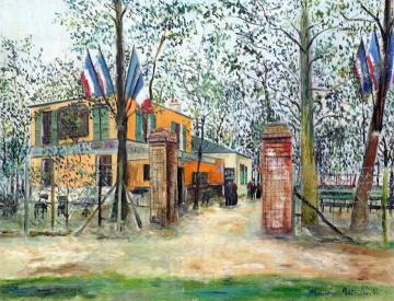 La Guingette in Montmartre Artwork by Maurice Utrillo