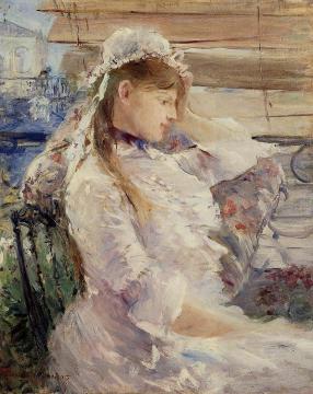 Behind the Blinds Artwork by Berthe Morisot
