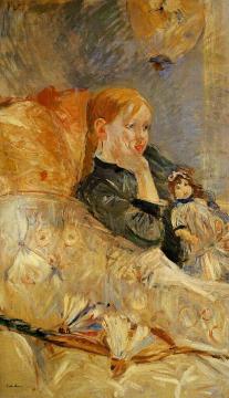 Little Girl with a Doll Artwork by Berthe Morisot