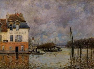 Flood at Port-Marly Artwork by Alfred Sisley