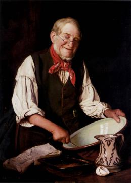 Mixing The Pudding Artwork by Charles Spencelayh