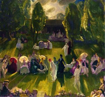 Tennis Tournament Artwork by George Wesley Bellows