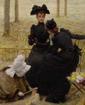 Conversations in the Garden of Luxembourg Artwork by Vittorio Matteo Corcos