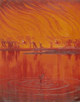 With The Smoke Of Fires Artwork by Edward Okun