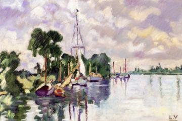 Sailboats At Ouistreham Artwork by Louis Valtat